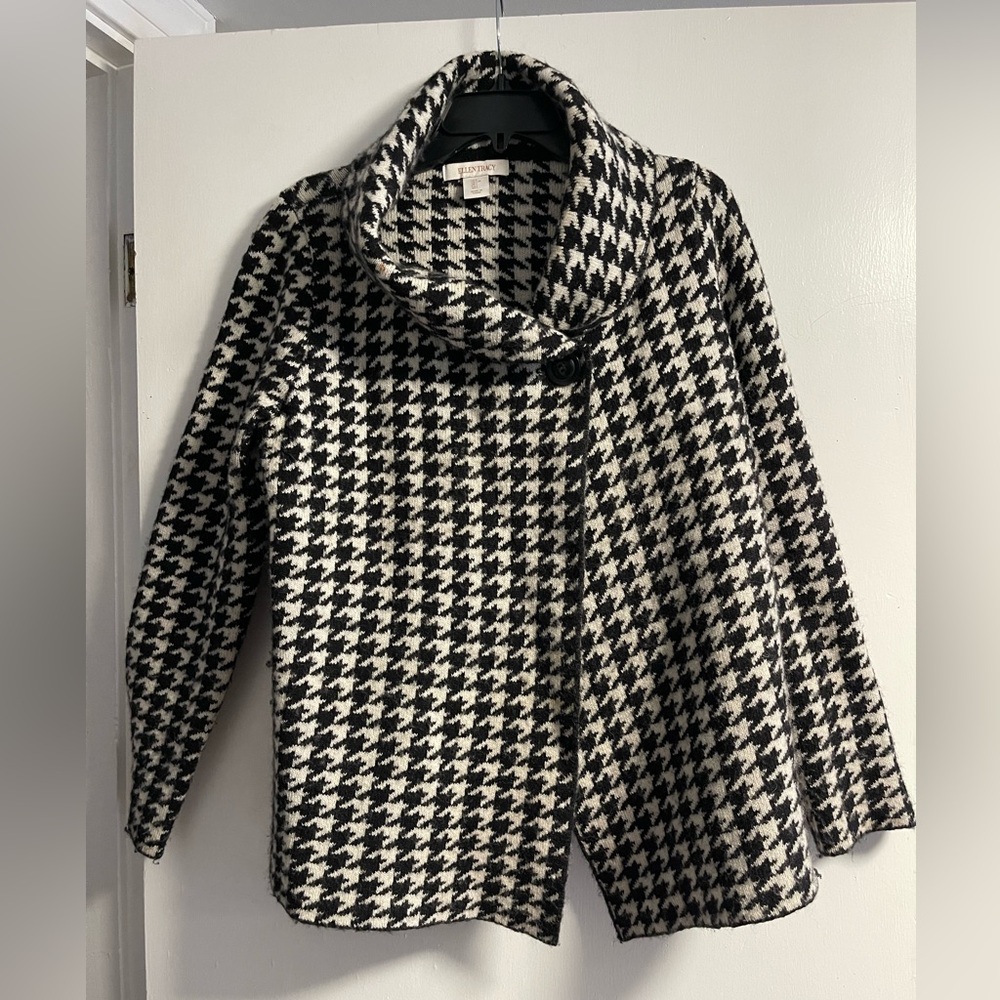 Ellen Tracy Houndstooth Women’s Jacket, Large. - image 3